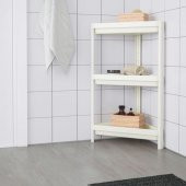 Banyo Raf Ünitesi MeridyenDukkan Beyaz Pratik Raf Ünitesi 33x33x71 cm - 2
