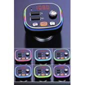 Araç Fm Transmitter Bluetooth Usb Mp3 Sd Kart Çakmaklık Girişli - 3