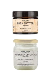 Soğuk Sıkım Shea Butter Ve Hindistan Cevizi Yağı %100 Doğal & Saf - 1