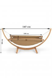 Wellgro Ahşap Bebek Hamağı-Kahve - 4