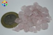 Delikli Pembe Kuvars Taşı Mini Boy 50 adet thumbnail 1