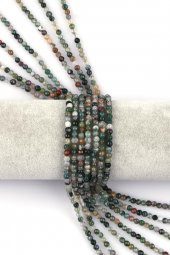 Yeşil Akik Doğal Taş Dizi 4 mm Fasetli Küre Kesim thumbnail 1