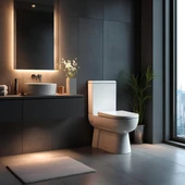 Turavit Omega Beyaz Kanallı Duvara Sıfır Klozet Takımı OMG1303, Nkp İnci Yavaş Kapak thumbnail 1