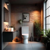 Turavit Omega Beyaz Kanallı Duvara Sıfır Klozet Takımı OMG1303, Nkp İnci Yavaş Kapak thumbnail 6