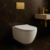 Turavit Rondo Beyaz Kanalsız Asma Klozet RND5512, Nkp Grande Yavaş Kapak thumbnail 1