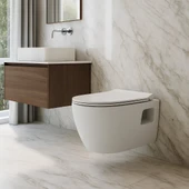 Turavit Rondo Beyaz Kanallı Asma Klozet RND5508, Nkp Grande Yavaş Kapak thumbnail 2