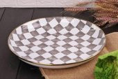 Bambum Damas Emaye Servis Tabağı 26 Cm T4869 - 3