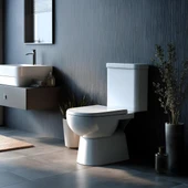 Turavit Alize Beyaz Kanallı Alttan Çıkışlı Klozet Takımı ALZ6003, Nkp İnci Yavaş Kapak thumbnail 2