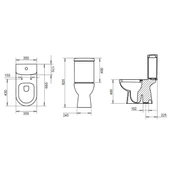 Turavit Alize Beyaz Kanallı Alttan Çıkışlı Klozet Takımı ALZ6003, Nkp İnci Yavaş Kapak thumbnail 5