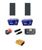 Lexron Mini Bağ Evi Güneş Enerjisi Solar Paketi 1200W Inverter 170W Güneş Paneli Paket 3 - 1