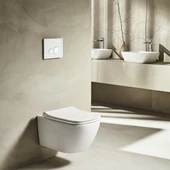 Turavit Luna Beyaz Kanalsız Asma Klozet LN5610, Nkp Lento Duroplast Yavaş Kapak thumbnail 6