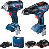Bosch GDS 18V-400 + GSB 18V-50 Darbeli Somun Sıkma + Vidalama 18V 2 Ah+ 5Ah - 1