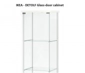 Ikea - Detolf Cam Kapı Kabin Raf Desteği ( M4 ) Plastik Aparat - 1
