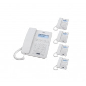 Karel TM145 Beyaz Ekranlı Masaüstü Kablolu Telefon 5'li - 1