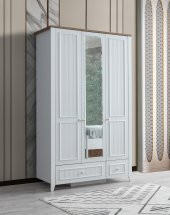 Erezoğulları Mobilya Yalı Modern 3 Kapaklı Aynalı Elbise Dolabı 125*60*211 - 1