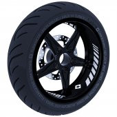 Moto Rider 4lü Sticker Seti Reflektif Gri İç Dış Jant Şeridi Kask ve Çamurluk Çınar Extreme - 3