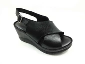 Marine Shoes Hakiki Deri Sandalet Siyah 86 063-177 - 2