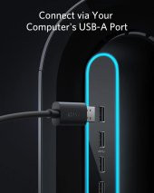 Anker 712 USB-A to USB-C 5 Metre Fiber Optik Şarj/Data Kablosu - Oculus Quest 2 ve 10 Gbps Destekli - Siyah - Y2111 - 4