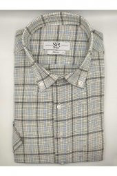 SÜVARİ 100 PAMUK KISA KOL REGULAR TEK CEPLİ GÖMLEK - 1