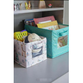 Onikiden Baby 2li Pencereli Düzenleyici Kutu, Çok Amaçlı Bebek Bakım Organizer Kutu 2li Set Mavi - 2