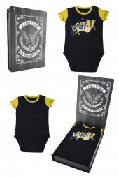 Fenerbahçe Orijinal Bebek Body Zıbın Hediyelik Ahşap Kutulu - 1