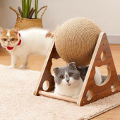 TİNEKE Ahşap Ipli Kedi Oyuncagi Topu Kedi Tırmalaması - 8