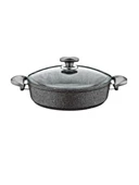 Oms GR200 Granit Gri Kısa Tencere 22 Cm - 1
