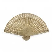 12 Adet 33cm Ahşap Bambu Yelpaze - 1