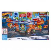 Hot Wheels City Mega Araba Yıkama, 1 adet Renk Değiştiren Arabalar aracı, sıcak ve soğuk su tankları ile HDP05 - 6