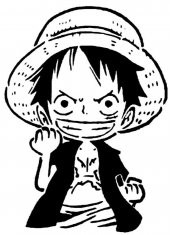 Maymun D. Luffy Stencil 4 Plastik Aparat - 1
