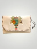 Vegan Deri Portföy/Clutch Tasarım Çanta - Koyu Krem Renk - Boyutları 17/26 - 1