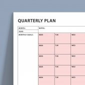 Tarihsiz Üç Aylık Duvar Takvimi, Üç Aylık Planlayıcı, Yıllık Duvar Planlayıcı, Boho Color - 70x100 cm thumbnail 5