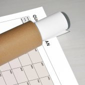 Tarihsiz Üç Aylık Duvar Takvimi, 90 Günlük Plan, Duvar Planlayıcı, Boho Renk, Toprak Tonu - 35x50 cm - 7