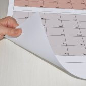 Tarihsiz Üç Aylık Duvar Takvimi, 90 Günlük Plan, Duvar Planlayıcı, Boho Renk, Toprak Tonu - 35x50 cm - 8