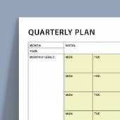 Tarihsiz Üç Aylık Duvar Takvimi, 90 Günlük Plan, Duvar Planlayıcı, Yeşil Renk - 70x100 cm - 4