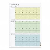 Tarihsiz Üç Aylık Duvar Takvimi, 90 Günlük Plan, Duvar Planlayıcı, Yeşil Renk - 70x100 cm - 5