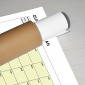 Tarihsiz Üç Aylık Duvar Takvimi, 90 Günlük Plan, Duvar Planlayıcı, Yeşil Renk - 70x100 cm - 6