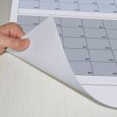 Tarihsiz Üç Aylık Duvar Takvimi, 90 Günlük Plan, Duvar Planlayıcı, Gri Renk - 35x50 cm - 8