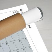 Tarihsiz Üç Aylık Duvar Takvimi, 90 Günlük Plan, Duvar Planlayıcı, Gri Renk - 70x100 cm - 7