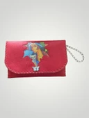 Vegan Deri Portföy/Clutch Tasarım Çanta - Bordo Renk - Boyutları 17/26 - 4