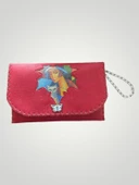 Vegan Deri Portföy/Clutch Tasarım Çanta - Bordo Renk - Boyutları 17/26 - 1