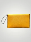 Vegan Deri Portföy/Clutch Baykuş Resimli Tasarım Çanta - Taba Renk - Boyutları 17/26 - 4