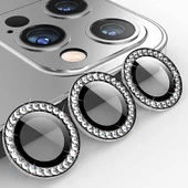 İphone 14-15 Pro -14-15 Pro Max Uyumlu Taşlı Lens Koruma - 4
