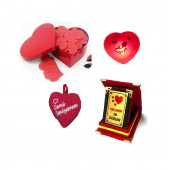 Eşe Sevgiliye En Güzel Romantik Hediye Aşk Sözleri Kalp Kutusu Kalp Lamba Kalp Yastık Sevgili Plaket - 1