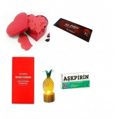 Eşe Sevgiliye Romantik Hediye Aşk Sözleri Kalp Kutusu Aşkpirin Mini Lamba Sevgili Cüzdanı Aşk Çeki - 1