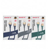 SWORD 3 metre Apple Iphone Hızlı Şarj ve Data Kablosu - 2