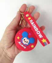 Anahtarlık Silikon Mickey Mouse Ayna Anahtarlık Çanta Süsü Karakter Figür Oyuncak - 2