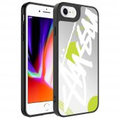 KNY Apple İphone 7 Plus Kılıf Aynalı Desenli Parlak Mirror Kapak Yeşil - 1