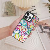 KNY Apple İphone 8 Plus Kılıf Aynalı Desenli Parlak Mirror Kapak Pembe - 2