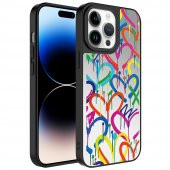 KNY Apple İphone 14 Pro Max Kılıf Aynalı Desenli Parlak Mirror Kapak Kırmızı - 1